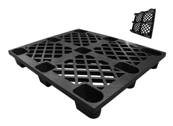 單面九腳網格塑料托盤_青島單面九腳網格塑料托盤_單面九腳網格塑料托盤生產廠家